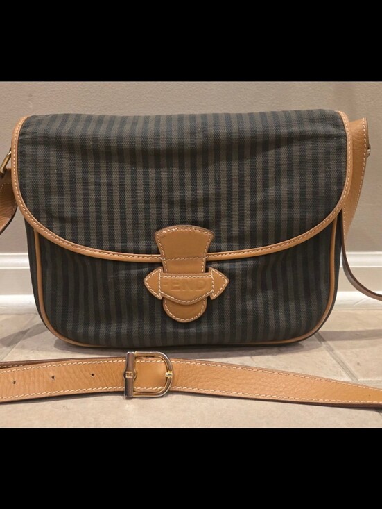 Fendi Handbags - Vintage Fendi Striped Crossbody W/COA